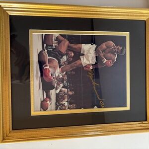 Muhammad vs Ali Sonny Liston 8x10 autographed, matted and framed photo